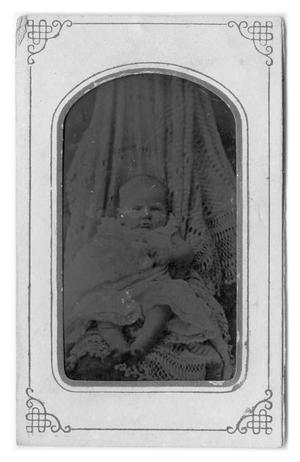 [Tintype of an infant in blankets]