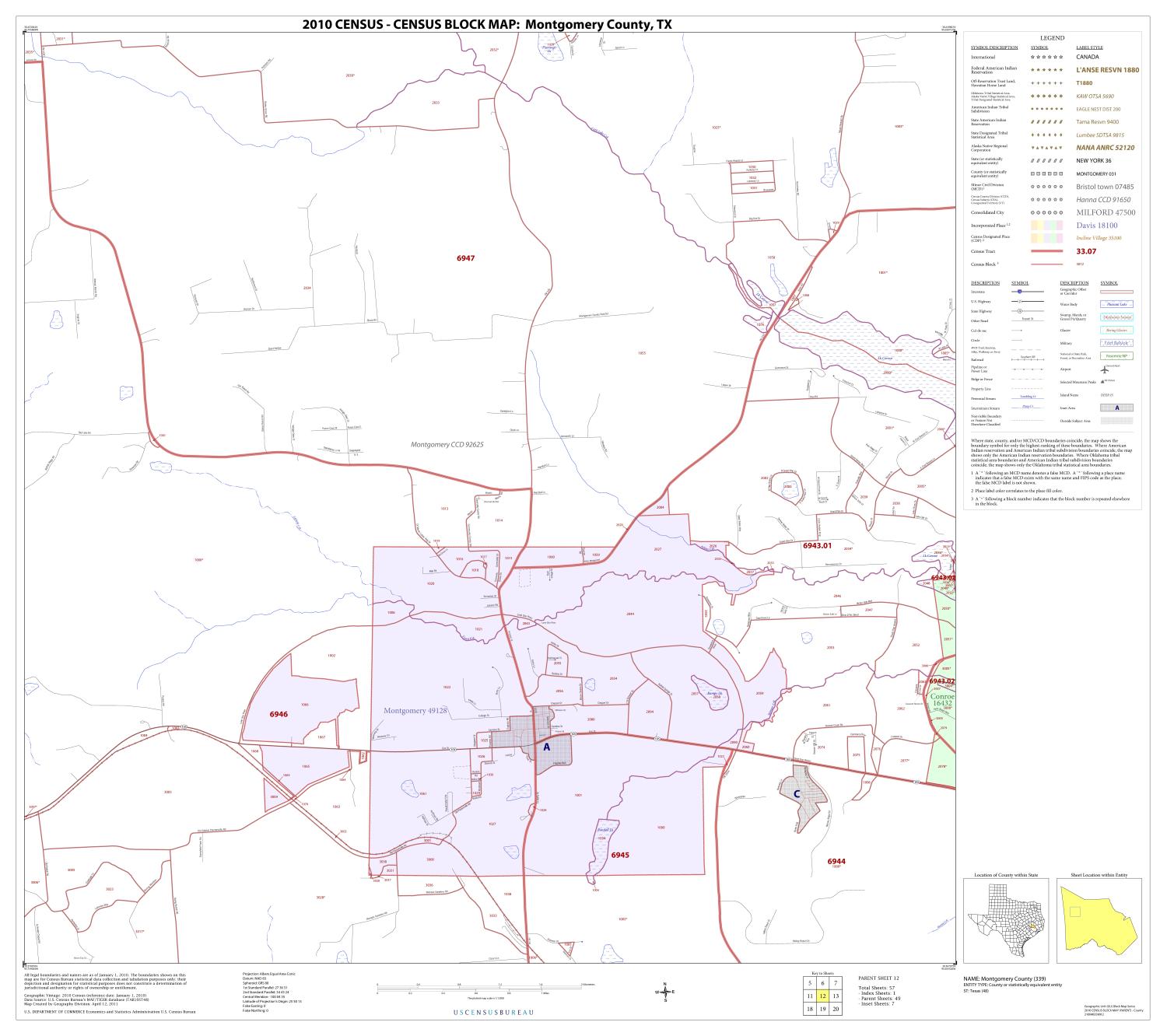 2010 Census County Block Map Montgomery County Block 12 The Portal