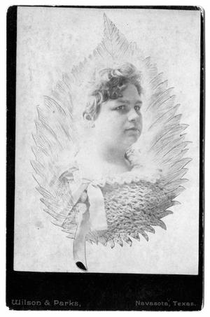 [Young Lady, Cameo with feather outline]