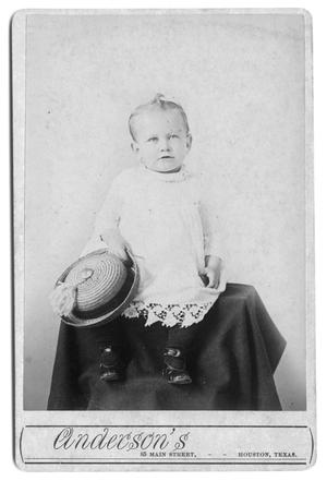 [Small child with hat and dress]