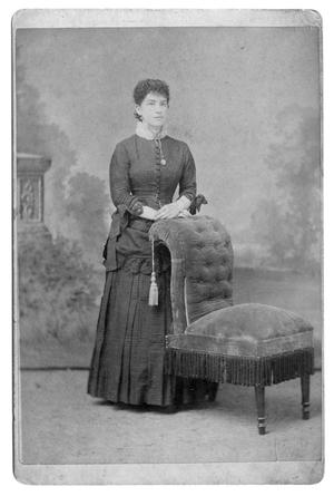Cabinet Card - Young Lady Standing Next to Chair