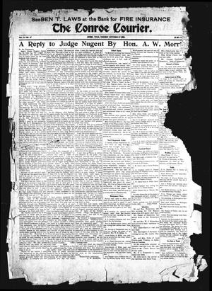 Primary view of object titled 'The Conroe Courier. (Conroe, Tex.), Vol. 14, No. 47, Ed. 1 Thursday, September 17, 1908'.