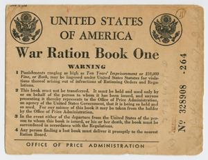 Primary view of object titled '[War Ration Book One: William Hughes, Jr.]'.