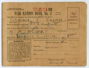 Primary view of object titled '[War Ration Book Number 3: Virginia Turner]'.