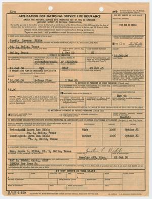 Primary view of object titled '[Application for National Service Life Insurance]'.
