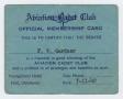 Thumbnail image of item number 1 in: '[Aviation Cadet Club Membership Card]'.