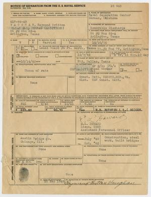 Primary view of object titled '[Notice of Separation]'.