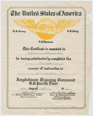 [Certificate for Completing Air Liaison School]