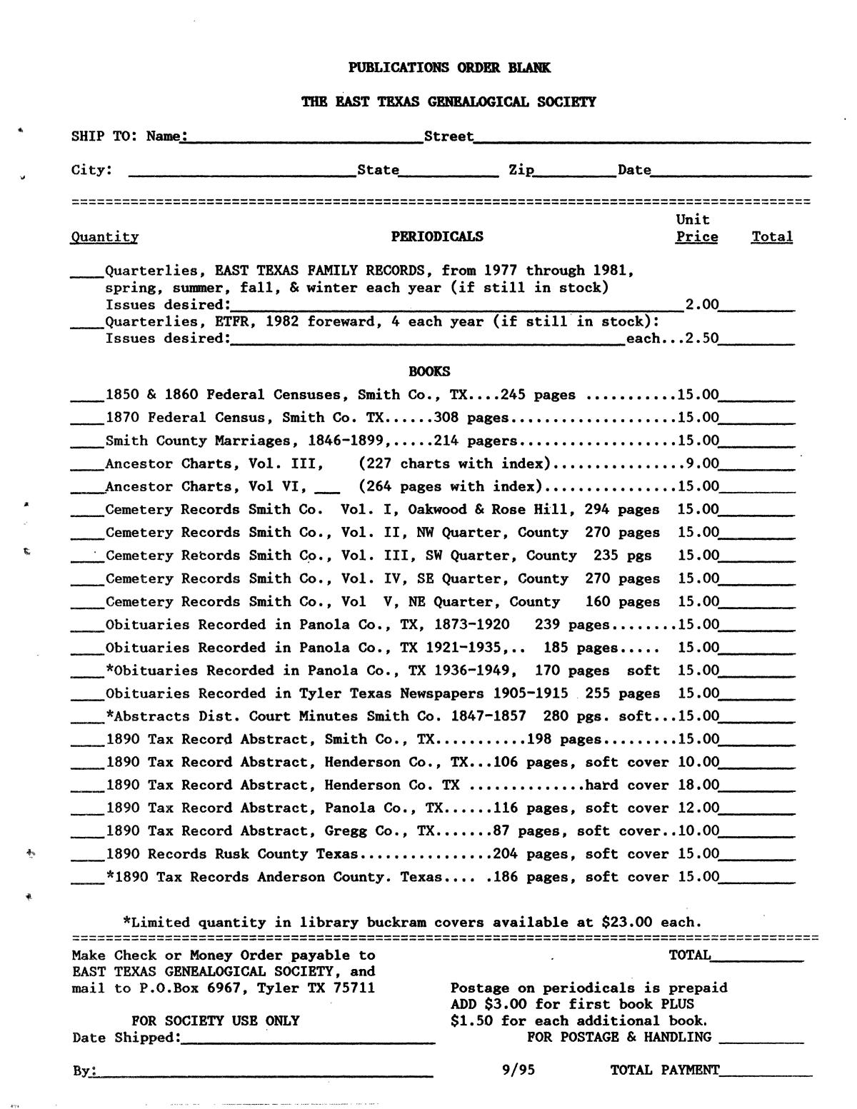 East Texas Family Records, Volume 19, Number 3, Fall 1995
                                                
                                                    59
                                                
