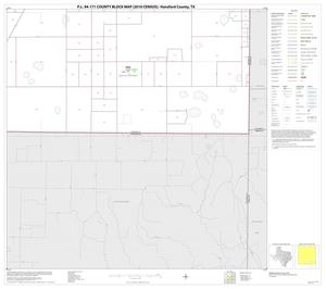 Primary view of object titled 'P.L. 94-171 County Block Map (2010 Census): Hansford County, Block 12'.