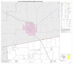 Primary view of object titled 'P.L. 94-171 County Block Map (2010 Census): Hunt County, Block 1'.