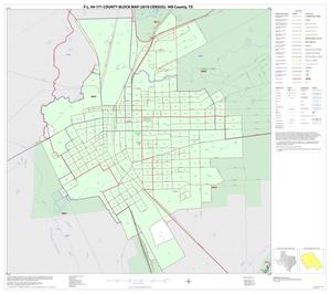 Primary view of object titled 'P.L. 94-171 County Block Map (2010 Census): Hill County, Inset G01'.