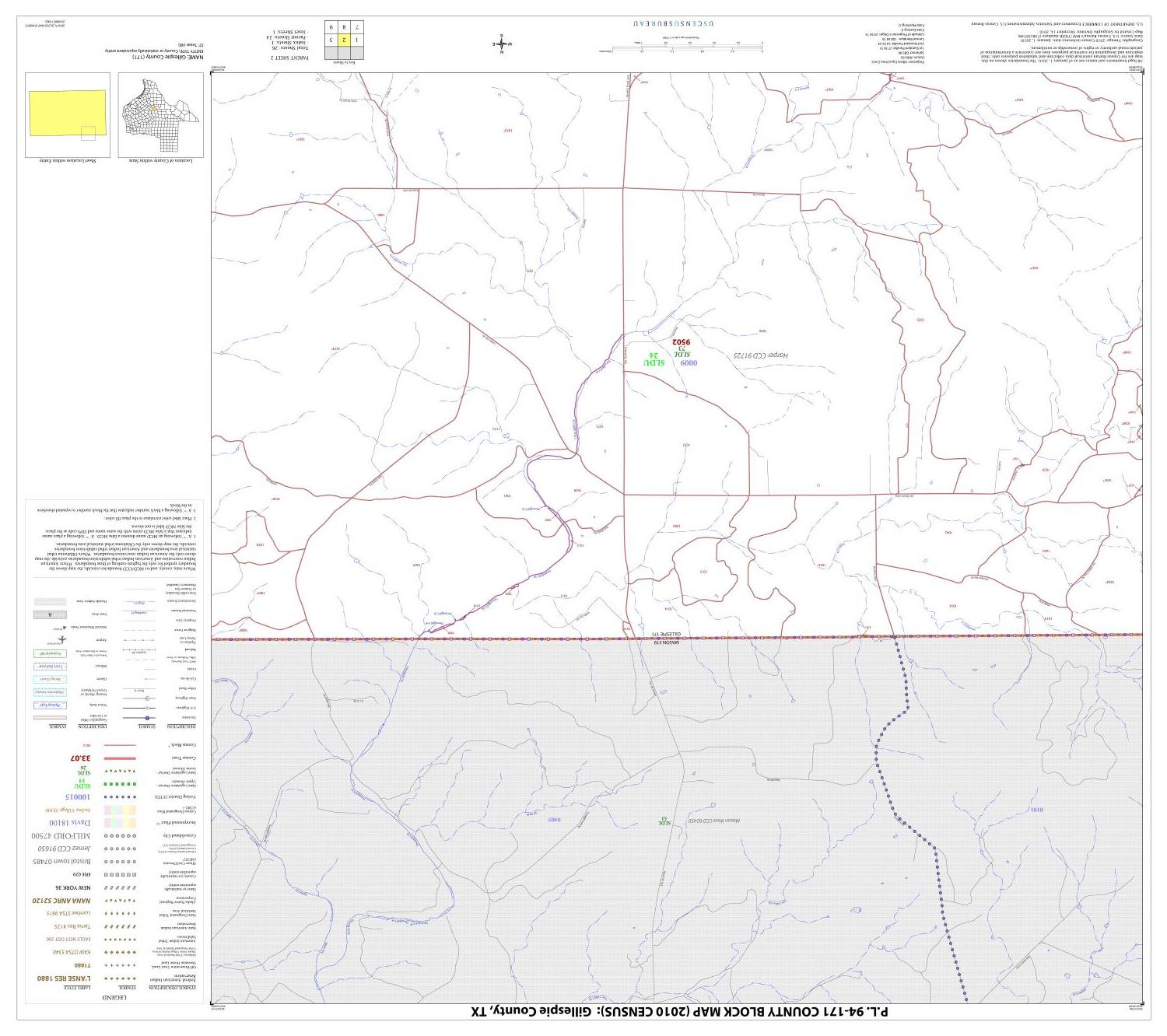 P.L. 94-171 County Block Map (2010 Census): Gillespie County, Block 2
                                                
                                                    [Sequence #]: 1 of 1
                                                