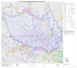 Primary view of object titled 'P.L. 94-171 County Block Map (2010 Census): Harris County, Index'.