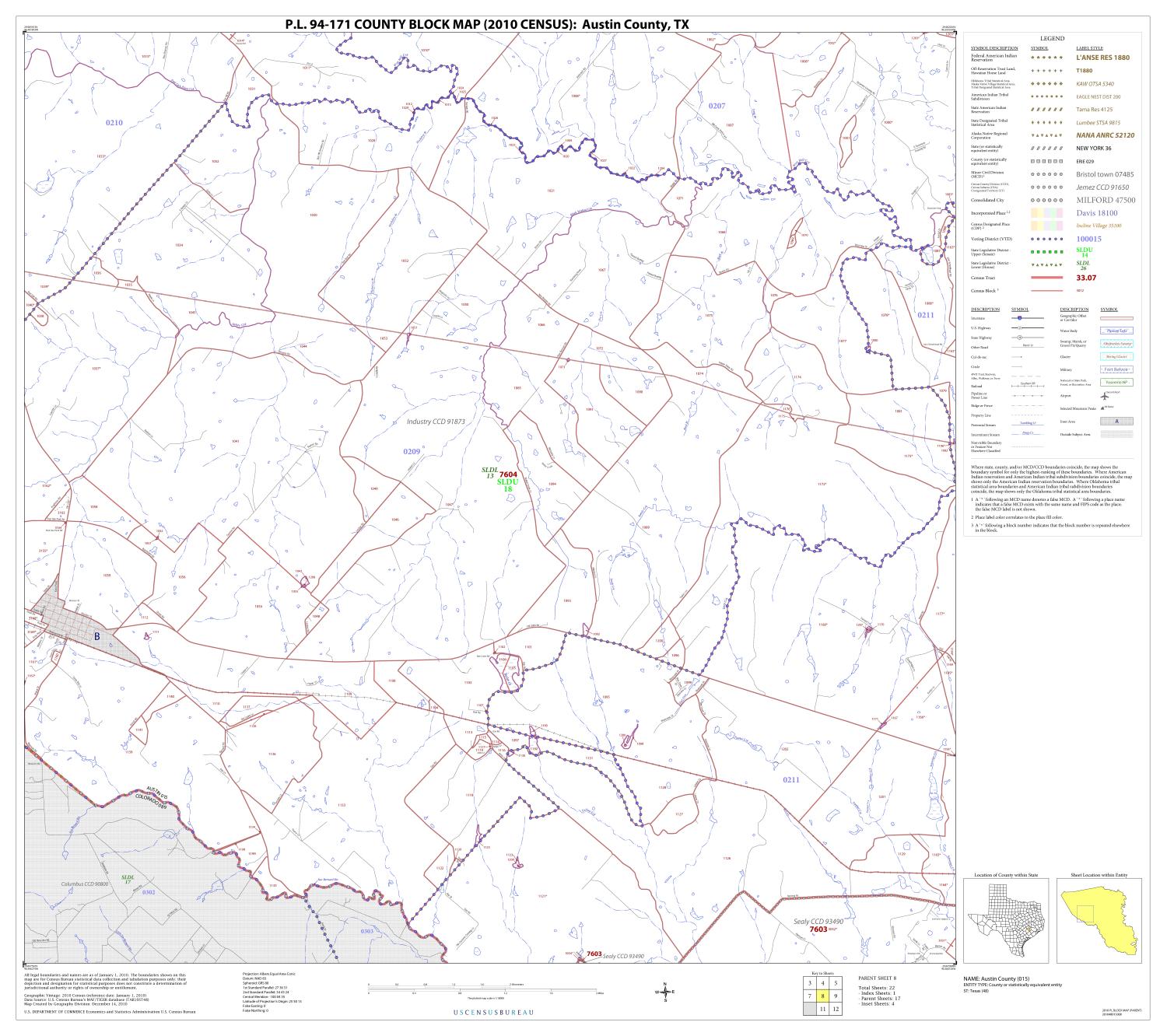 P.L. 94-171 County Block Map (2010 Census): Austin County, Block 8
                                                
                                                    [Sequence #]: 1 of 1
                                                