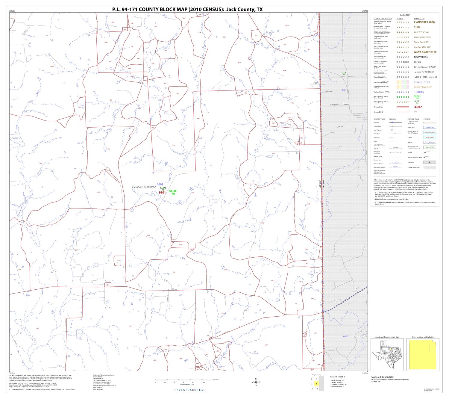 P.L. 94-171 County Block Map (2010 Census): Jack County, Block 8
                                                
                                                    [Sequence #]: 1 of 1
                                                