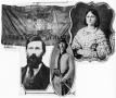 Photograph: Collage: Flag of Texas Hunters, Two men and a Woman during the Civil …