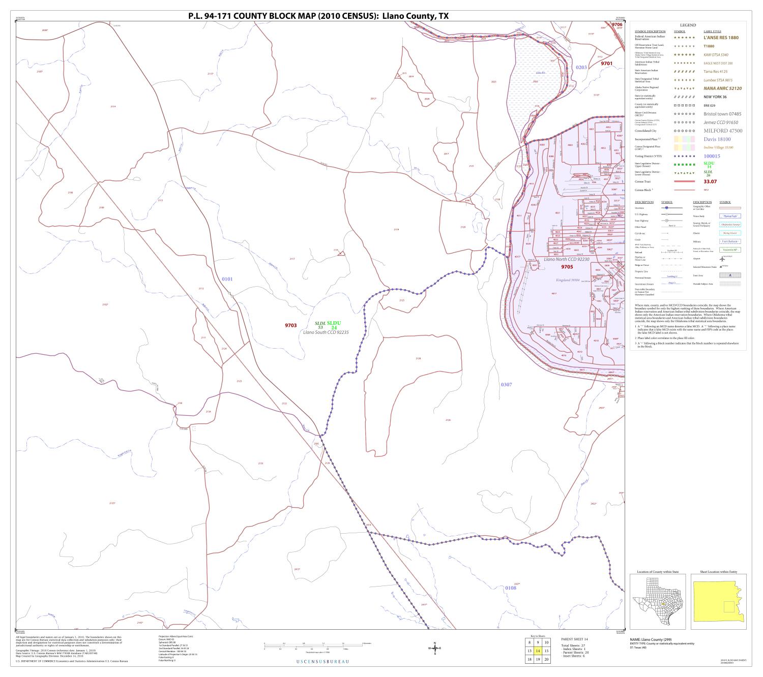 P.L. 94-171 County Block Map (2010 Census): Llano County, Block 14
                                                
                                                    [Sequence #]: 1 of 1
                                                