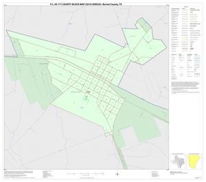Primary view of object titled 'P.L. 94-171 County Block Map (2010 Census): Burnet County, Inset F01'.