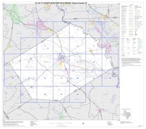 Primary view of object titled 'P.L. 94-171 County Block Map (2010 Census): Navarro County, Index'.
