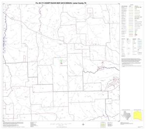 Primary view of object titled 'P.L. 94-171 County Block Map (2010 Census): Lamar County, Block 11'.