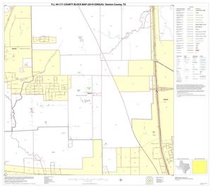 Primary view of object titled 'P.L. 94-171 County Block Map (2010 Census): Denton County, Block 34'.