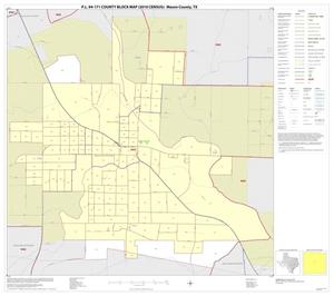 Primary view of object titled 'P.L. 94-171 County Block Map (2010 Census): Mason County, Inset A01'.