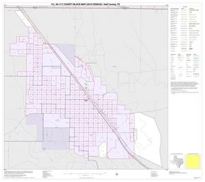 Primary view of object titled 'P.L. 94-171 County Block Map (2010 Census): Hall County, Inset A01'.