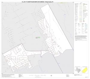 Primary view of object titled 'P.L. 94-171 County Block Map (2010 Census): Trinity County, Inset C01'.