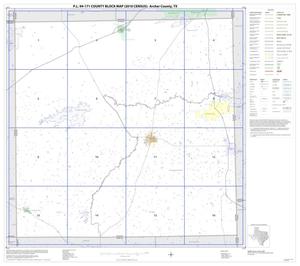 Primary view of object titled 'P.L. 94-171 County Block Map (2010 Census): Archer County, Index'.