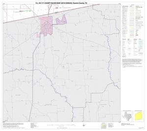Primary view of object titled 'P.L. 94-171 County Block Map (2010 Census): Fannin County, Block 18'.