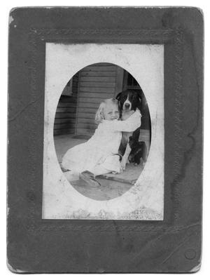 Primary view of object titled 'Alta Beall Blanton and a Dog'.