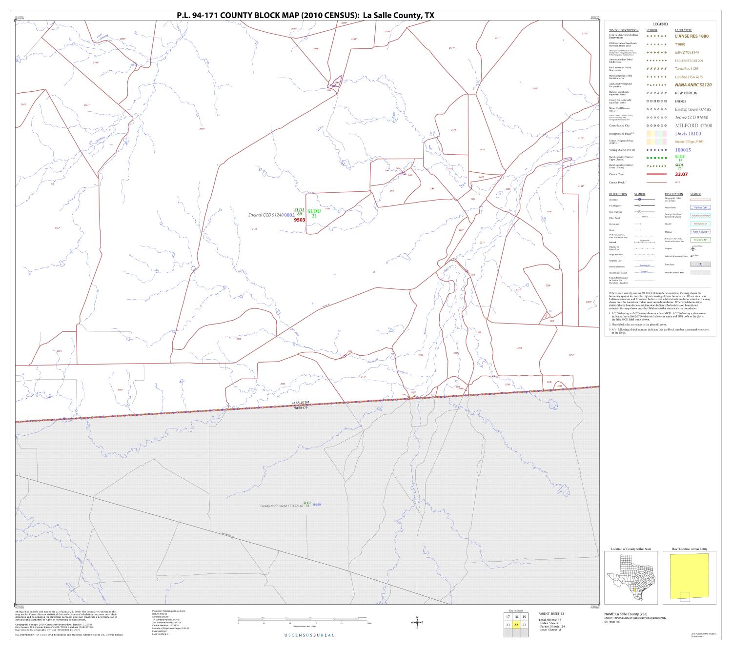 P.L. 94-171 County Block Map (2010 Census): La Salle County, Block 22
                                                
                                                    [Sequence #]: 1 of 1
                                                