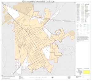 P.L. 94-171 County Block Map (2010 Census): Sutton County, Inset A01