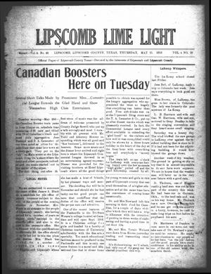 Lipscomb Lime Light (Lipscomb, Tex.), Vol. 4, No. 28, Ed. 1 Thursday, May 25, 1916