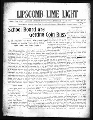 Lipscomb Lime Light (Lipscomb, Tex.), Vol. 2, No. 25, Ed. 1 Thursday, May 7, 1914