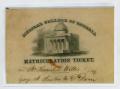 Thumbnail image of item number 1 in: '[Matriculation Ticket from the Medical College of Georgia for Thomas L. Willis]'.