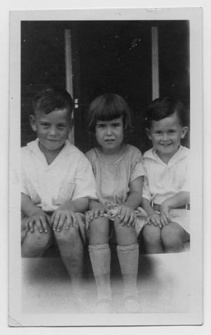 Primary view of object titled '[Photograph of John Todd Willis, Jr., Margaret Ann Hudson, and Willis I. Hudson]'.