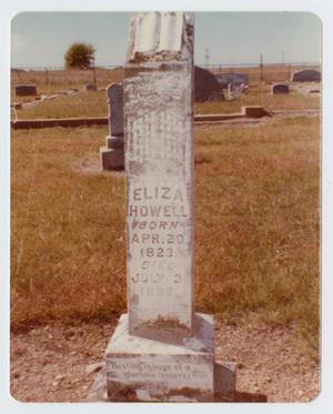 [Grave Marker of Elizabeth Martin Howell]