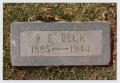 Photograph: [Grave Marker of R. E. Beck]