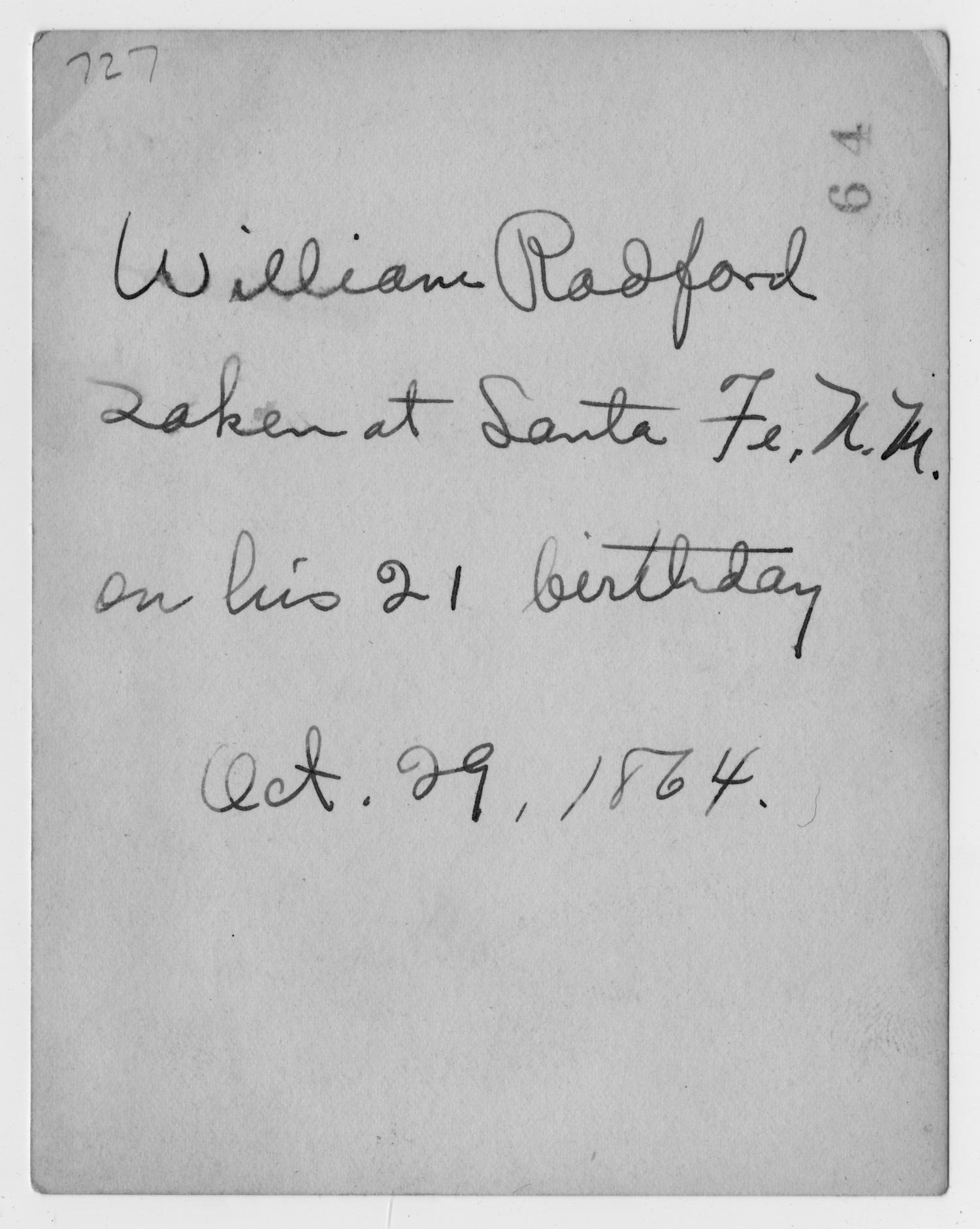 [Photograph of William Radford]
                                                
                                                    [Sequence #]: 2 of 2
                                                