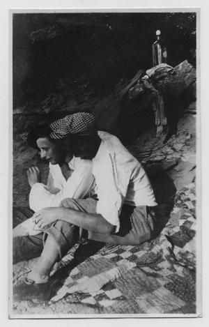 Primary view of object titled '[Two Men at a Picnic]'.