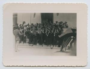 [Mesquite High School Band at Hall of State]