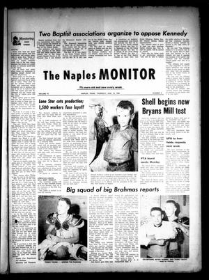 Primary view of object titled 'The Naples Monitor (Naples, Tex.), Vol. 75, No. 4, Ed. 1 Thursday, August 18, 1960'.