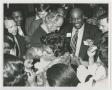 Photograph: [Barbara Jordan and LBJ Surrounded by Guests]