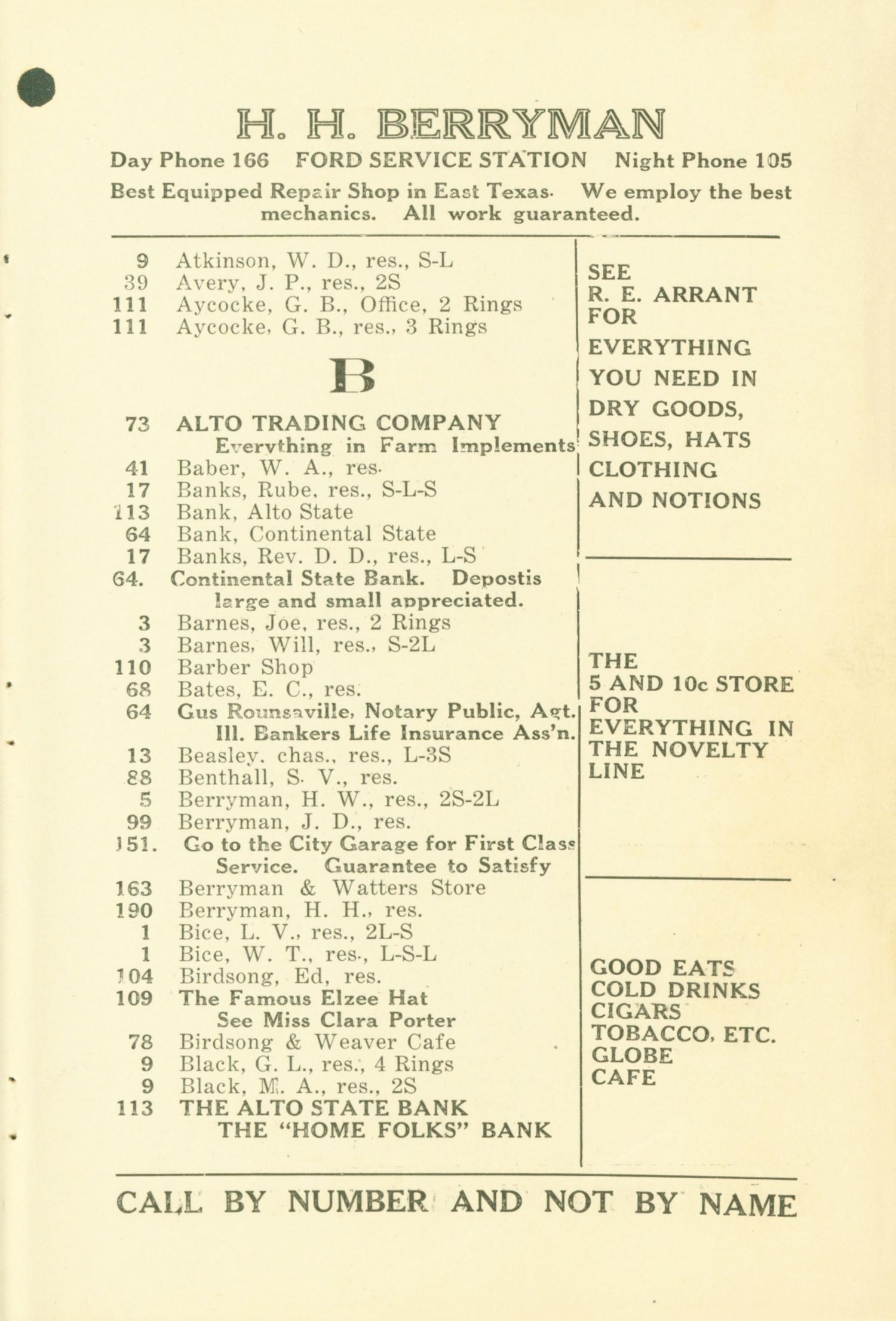 Alto City Directory, 1918
                                                
                                                    5
                                                