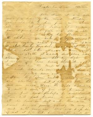 [Letter to Milton Parks from sister Mollie, 1865]