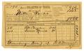 Thumbnail image of item number 1 in: '[Hood County Tax Receipt for Milton Parks, December 7 1889]'.