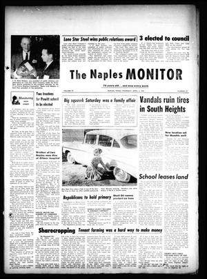 Primary view of object titled 'The Naples Monitor (Naples, Tex.), Vol. 76, No. 37, Ed. 1 Thursday, April 5, 1962'.