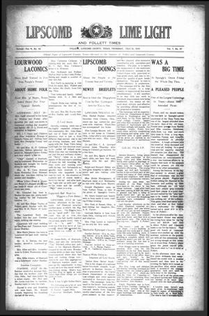 Lipscomb Lime Light and Follett Times (Follett, Tex.), Vol. 7, No. 37, Ed. 1 Thursday, July 31, 1919